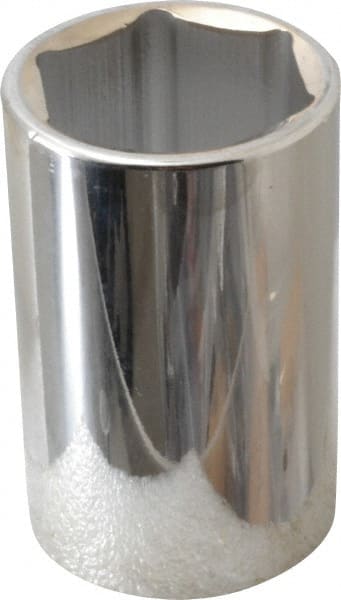 Paramount - 1-7/16", 1/2" Drive, Deep Hand Socket - 6 Points, 3-1/2" OAL, Steel, Chrome Finish - Exact Tooling
