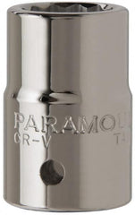 Paramount - 13/16", 3/4" Drive, Standard Hand Socket - 12 Points, 2" OAL, Chrome Finish - Exact Tooling