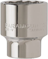 Paramount - 3/4" Drive, Standard Hand Socket - 12 Points, 2-45/64" OAL, Steel, Chrome Finish - Exact Tooling