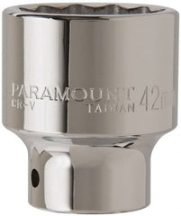 Paramount - 3/4" Drive, Standard Hand Socket - 12 Points, 2-29/32" OAL, Steel, Chrome Finish - Exact Tooling