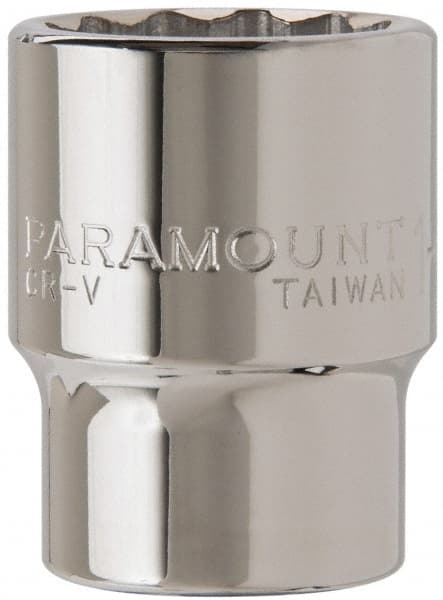 Paramount - 1-3/16", 3/4" Drive, Standard Hand Socket - 12 Points, 2-13/64" OAL - Exact Tooling