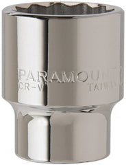 Paramount - 3/4" Drive, Standard Hand Socket - 12 Points, 2-5/8" OAL, Steel, Chrome Finish - Exact Tooling