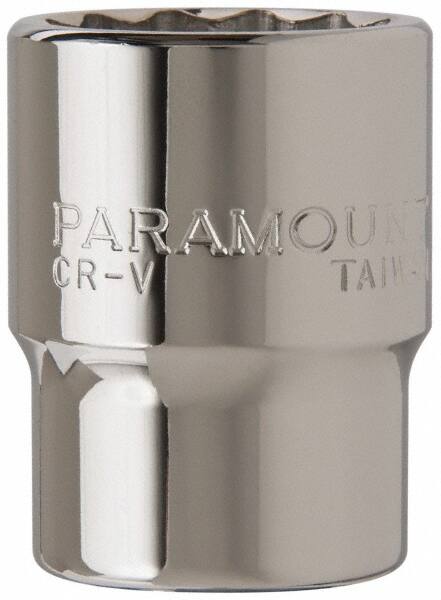 Paramount - 3/4" Drive, Standard Hand Socket - 12 Points, 2-5/16" OAL, Steel, Chrome Finish - Exact Tooling