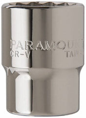 Paramount - 3/4" Drive, Standard Hand Socket - 12 Points, 2-5/16" OAL, Steel, Chrome Finish - Exact Tooling