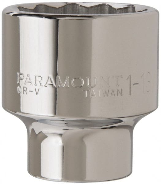 Paramount - 1-13/16", 3/4" Drive, Standard Hand Socket - 12 Points, 2-29/32" OAL - Exact Tooling