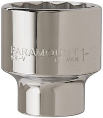 Paramount - 1-13/16", 3/4" Drive, Standard Hand Socket - 12 Points, 2-29/32" OAL - Exact Tooling