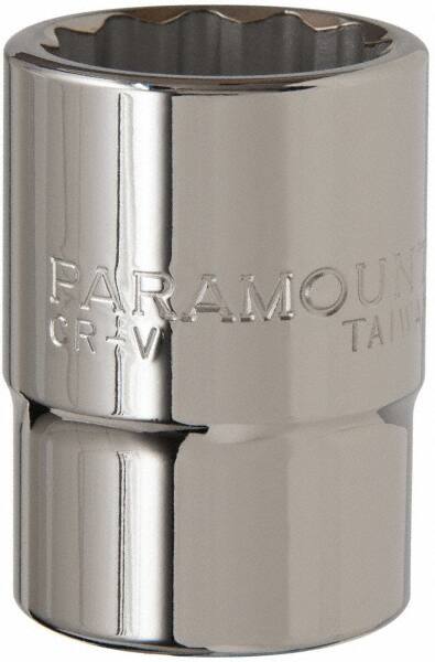 Paramount - 3/4" Drive, Standard Hand Socket - 12 Points, 2-5/16" OAL, Steel, Chrome Finish - Exact Tooling