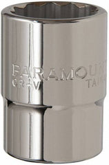 Paramount - 3/4" Drive, Standard Hand Socket - 12 Points, 2-5/16" OAL, Steel, Chrome Finish - Exact Tooling