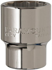 Paramount - 3/4" Drive, Standard Hand Socket - 12 Points, 2-13/32" OAL, Steel, Chrome Finish - Exact Tooling