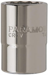 Paramount - 3/4" Drive, Standard Hand Socket - 12 Points, 2-13/64" OAL, Steel, Chrome Finish - Exact Tooling