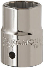 Paramount - 3/4" Drive, Standard Hand Socket - 12 Points, 2" OAL, Steel, Chrome Finish - Exact Tooling