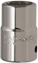 Paramount - 3/4" Drive, Standard Hand Socket - 12 Points, 2" OAL, Steel, Chrome Finish - Exact Tooling