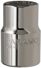 Paramount - 3/4" Drive, Standard Hand Socket - 12 Points, 2" OAL, Steel, Chrome Finish - Exact Tooling