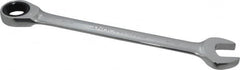 Paramount - 3/4" 12 Point Ratcheting Combination Wrench - 10" OAL, Chrome Vanadium Steel, Polished Finish - Exact Tooling