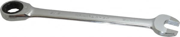 Paramount - 15/16" 12 Point Ratcheting Combination Wrench - 11-7/8" OAL, Chrome Vanadium Steel, Polished Finish - Exact Tooling