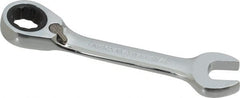 Paramount - 7/16" 12 Point Offset Combination Wrench - 15° Offset Angle, 4" OAL, Chrome Vanadium Steel, Polished Finish - Exact Tooling