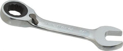 Paramount - 1/2" 12 Point Offset Combination Wrench - 15° Offset Angle, 4-9/32" OAL, Chrome Vanadium Steel, Polished Finish - Exact Tooling
