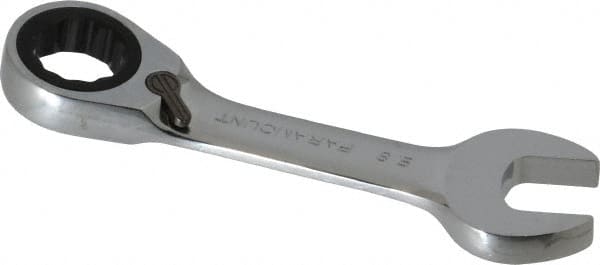 Paramount - 5/8" 12 Point Offset Combination Wrench - 15° Offset Angle, 4-7/8" OAL, Chrome Vanadium Steel, Polished Finish - Exact Tooling