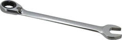 Paramount - 27mm 12 Point Combination Wrench - 15° Head Angle, 14-3/64" OAL, Chrome Vanadium Steel, Polished Finish - Exact Tooling