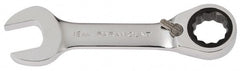 Paramount - 16mm 12 Point Combination Wrench - 15° Head Angle, 4-53/64" OAL, Chrome Vanadium Steel, Polished Finish - Exact Tooling