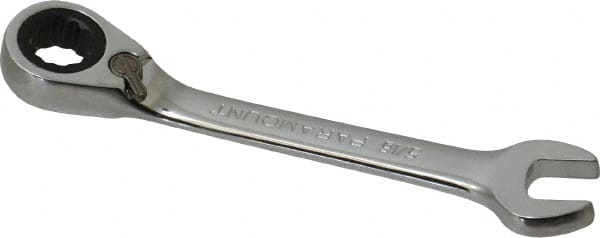 Paramount - 5/16" 12 Point Offset Combination Wrench - 15° Offset Angle, 3-1/2" OAL, Chrome Vanadium Steel, Polished Finish - Exact Tooling