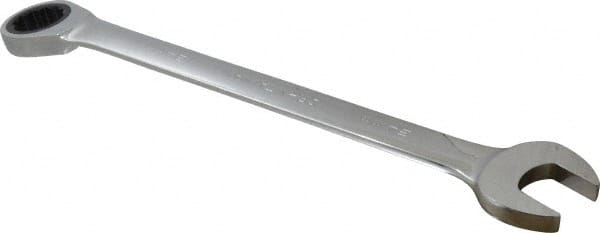Paramount - 34mm 12 Point Combination Wrench - 15° Head Angle, 18-7/64" OAL, Chrome Vanadium Steel, Polished Finish - Exact Tooling