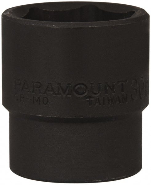 Paramount - 1/2" Drive 30mm Standard Impact Socket - 6 Points, 2" OAL - Exact Tooling