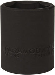 Paramount - 1/2" Drive 1-1/16" Standard Impact Socket - 6 Points, 1-3/4" OAL - Exact Tooling