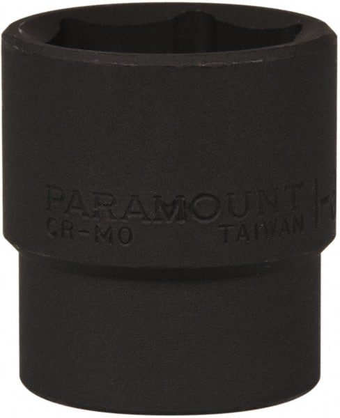 Paramount - 1/2" Drive 1-3/16" Standard Impact Socket - 6 Points, 2" OAL - Exact Tooling