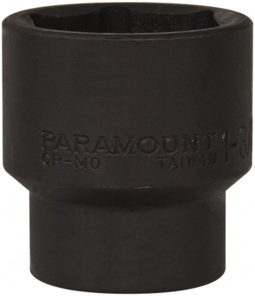 Paramount - 1/2" Drive 1-3/8" Standard Impact Socket - 6 Points, 2" OAL - Exact Tooling
