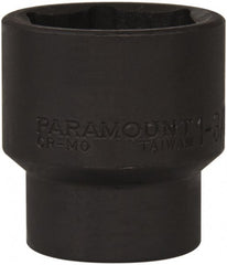 Paramount - 1/2" Drive 1-3/8" Standard Impact Socket - 6 Points, 2" OAL - Exact Tooling