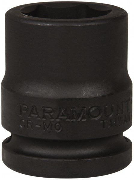 Paramount - 3/4" Drive 26mm Standard Impact Socket - 6 Points, 2-3/32" OAL - Exact Tooling