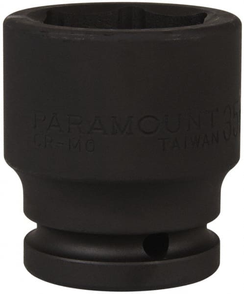Paramount - 3/4" Drive 35mm Standard Impact Socket - 6 Points, 2-1/4" OAL - Exact Tooling
