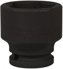 Paramount - 3/4" Drive 1-5/8" Standard Impact Socket - 6 Points, 2-9/32" OAL - Exact Tooling