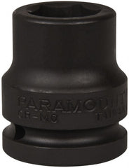 Paramount - 3/4" Drive 22mm Standard Impact Socket - 6 Points, 2" OAL - Exact Tooling