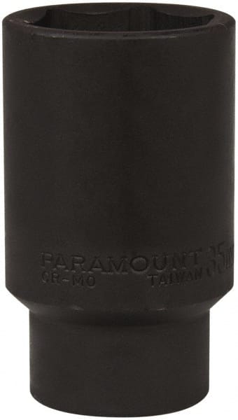 Paramount - 1/2" Drive 35mm Deep Impact Socket - 6 Points, 3-1/2" OAL - Exact Tooling