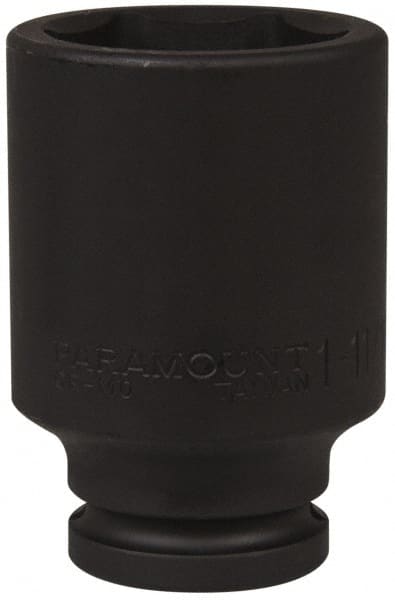 Paramount - 3/4" Drive 1-11/16" Deep Impact Socket - 6 Points, 3-35/64" OAL - Exact Tooling