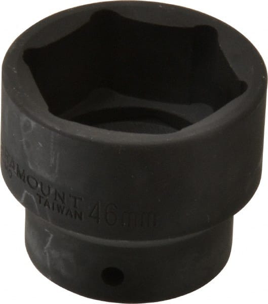 Paramount - 1/2" Drive 46mm Standard Impact Socket - 6 Points, 2-7/16" OAL - Exact Tooling