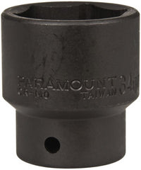 Paramount - 1/2" Drive 34mm Standard Impact Socket - 6 Points, 2" OAL - Exact Tooling