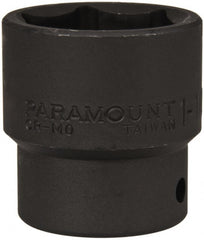 Paramount - 1/2" Drive 1-1/4" Standard Impact Socket - 6 Points, 2" OAL - Exact Tooling
