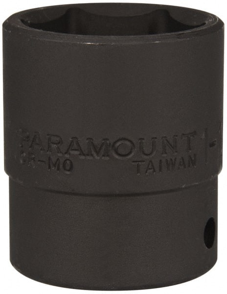 Paramount - 1/2" Drive 1-1/8" Standard Impact Socket - 6 Points, 2" OAL - Exact Tooling