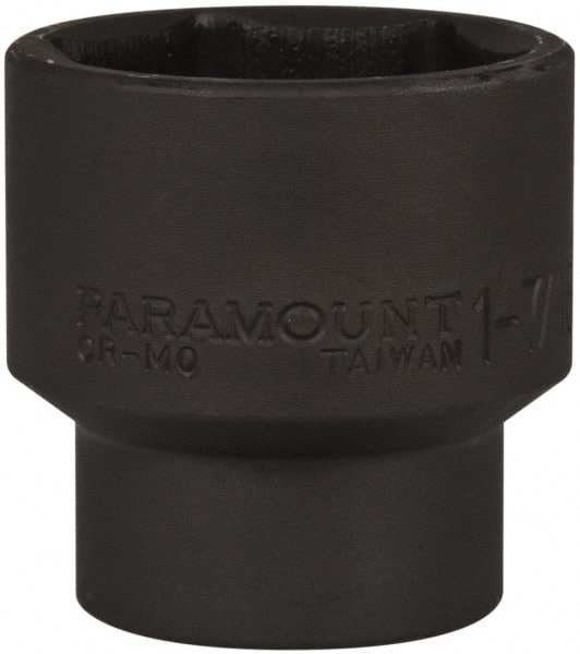 Paramount - 1/2" Drive 1-7/16" Standard Impact Socket - 6 Points, 2" OAL - Exact Tooling