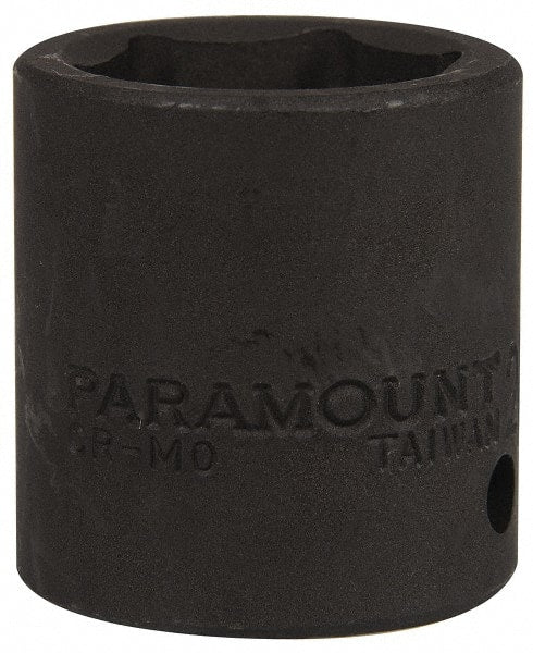 Paramount - 1/2" Drive 24mm Standard Impact Socket - 6 Points, 1-1/2" OAL - Exact Tooling