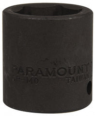 Paramount - 1/2" Drive 24mm Standard Impact Socket - 6 Points, 1-1/2" OAL - Exact Tooling