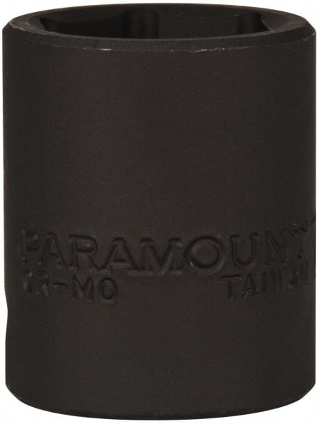 Paramount - 1/2" Drive 7/8" Standard Impact Socket - 6 Points, 1-1/2" OAL - Exact Tooling