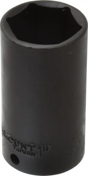 Paramount - 3/8" Drive 1" Deep Impact Socket - 6 Points, 2-3/4" OAL - Exact Tooling