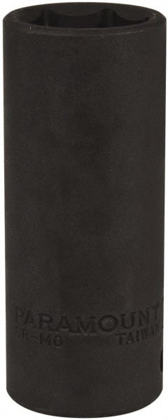 Paramount - 1/2" Drive 22mm Deep Impact Socket - 6 Points, 3-1/2" OAL - Exact Tooling