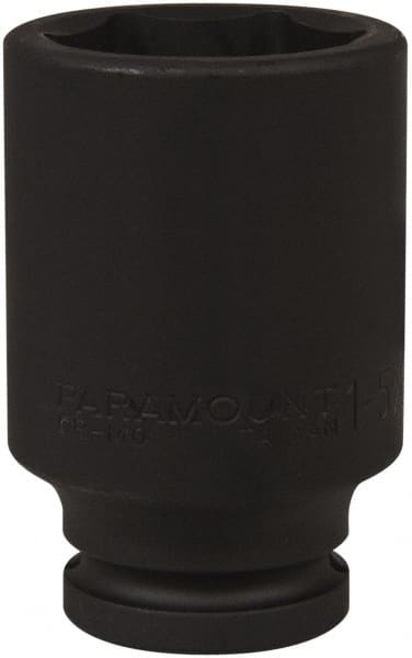 Paramount - 3/4" Drive 1-5/8" Deep Impact Socket - 6 Points, 3-35/64" OAL - Exact Tooling