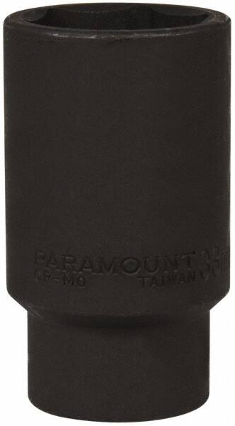 Paramount - 1/2" Drive 33mm Deep Impact Socket - 6 Points, 3-1/2" OAL - Exact Tooling