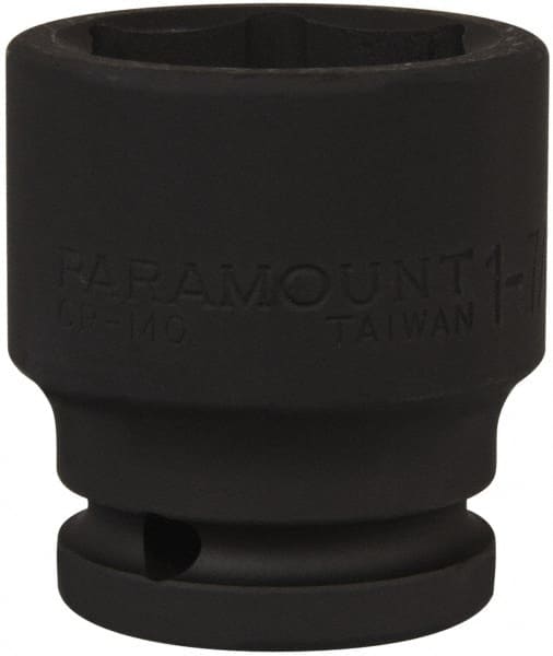 Paramount - 3/4" Drive 1-7/16" Standard Impact Socket - 6 Points, 2-1/4" OAL - Exact Tooling